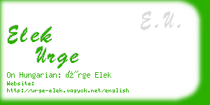 elek urge business card